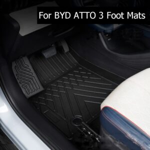 For BYD ATTO 3 Floor Mats Waterproof Non-slip Foot Pad Four Seasons Floor Liner