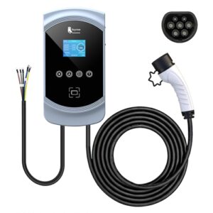 EVSE Wallbox, IP65 Rating Waterproof Charger Station with Socket APP Control