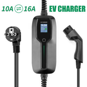 Portable EV Charging, Customized Length Cable with Type 2 10/16A Switchable