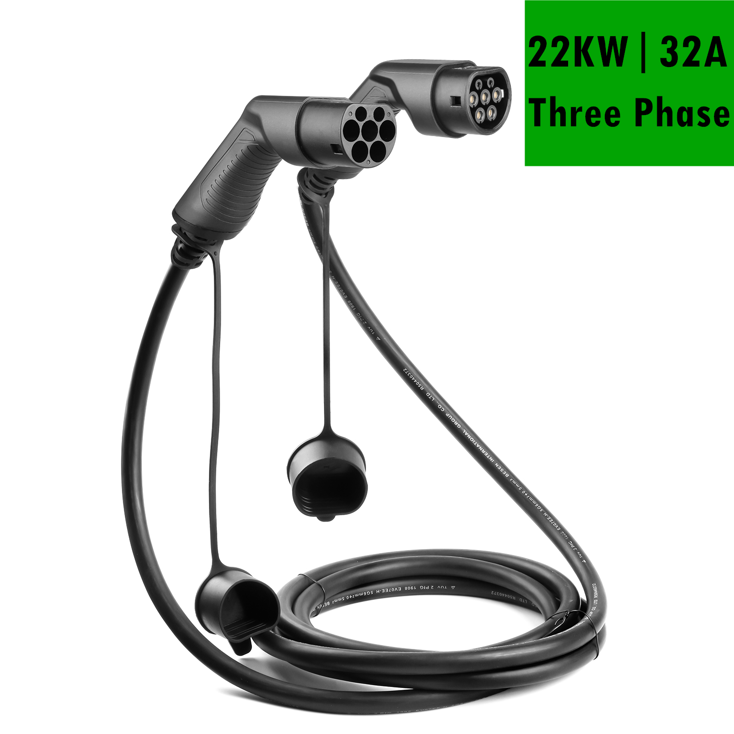 EV Charging Cable 32A 22KW Three Phase Electric Vehicle Cord for Car Charger Station Type 2 EVSE
