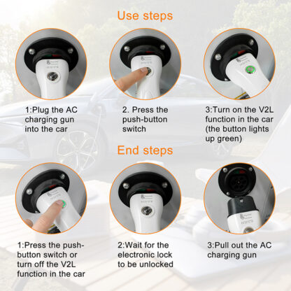 5M Cable Electric Car Side Discharge Plug EV Charger Type2 16A with EU Socket - Image 4