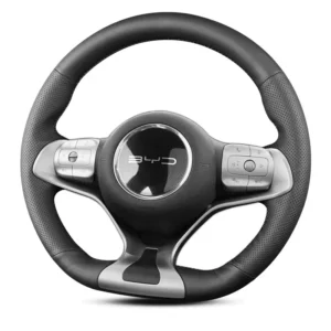 BYD Atto 3 Dolphins Steering Wheel Cover Non-Slip Black Artificial Leather Car Steering Wheel Cover